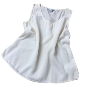 Citron Santa Monica Beige Silk Tank Top Sz Medium